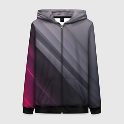 Женская толстовка на молнии Color black grey