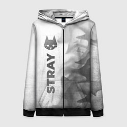 Толстовка на молнии женская Stray - white gradient по-вертикали, цвет: 3D-черный