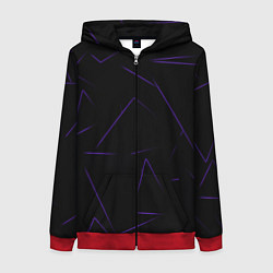 Женская толстовка на молнии Color purple line