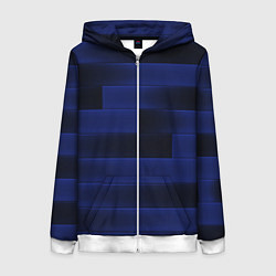 Женская толстовка на молнии Color blue square