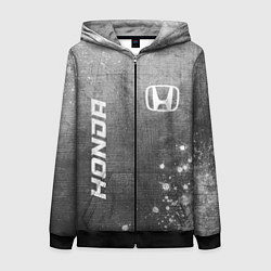 Толстовка на молнии женская Honda - grey gradient вертикально, цвет: 3D-черный