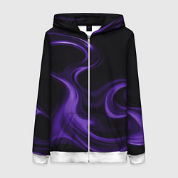 Толстовка на молнии женская The color is purple, цвет: 3D-белый