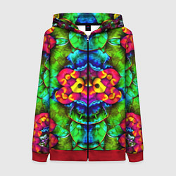 Женская толстовка на молнии Калейдоскоп с птичкой