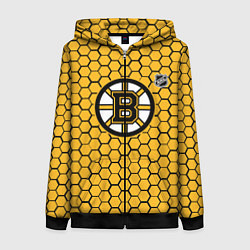 Женская толстовка на молнии Бостон Брюинз - желтые соты