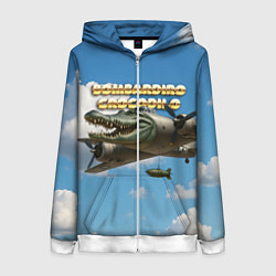 Женская толстовка на молнии Bombardino Crocodillo мем