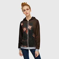 Толстовка на молнии женская Ху Тао и Сяо пейринг, цвет: 3D-меланж — фото 2