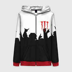 Женская толстовка на молнии Monster energy rock black