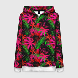 Женская толстовка на молнии Palm red pink