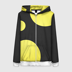 Толстовка на молнии женская Лава лампа макро баланс абстракция, цвет: 3D-белый