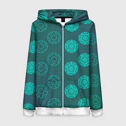 Женская толстовка на молнии Спортивные мячи