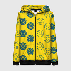 Женская толстовка на молнии Ряды из спортивных мячей