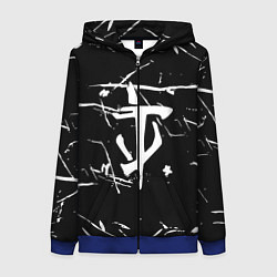 Женская толстовка на молнии Doom logo штрихи