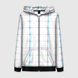 Женская толстовка на молнии Color white blue stripes