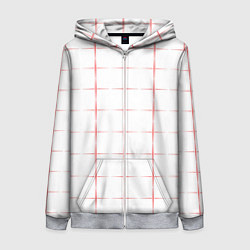 Женская толстовка на молнии Color white red crosses