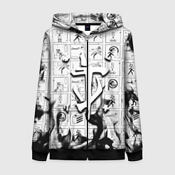 Женская толстовка на молнии Doom x portal fire