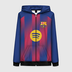 Толстовка на молнии женская Барселона домашняя форма 2025 2026, цвет: 3D-черный