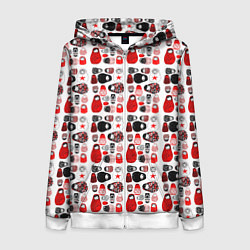 Женская толстовка на молнии Много матрешек