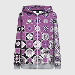 Толстовка на молнии женская Фиолетовая метаморфоза, цвет: 3D-меланж