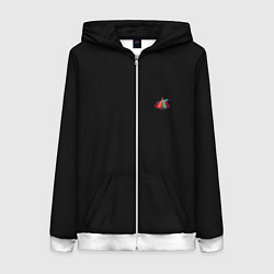 Толстовка на молнии женская Ёлочные чудеса, цвет: 3D-белый