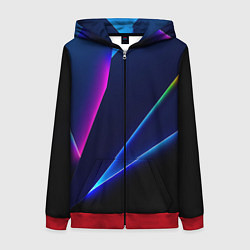 Женская толстовка на молнии Neon colored geometric shapes