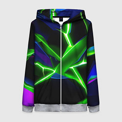 Женская толстовка на молнии Green glow
