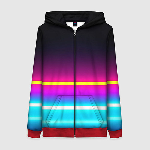 Женская толстовка на молнии Beach shorts / 3D-Красный – фото 1