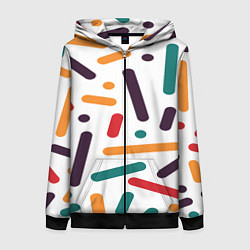 Толстовка на молнии женская Oval oil, цвет: 3D-черный