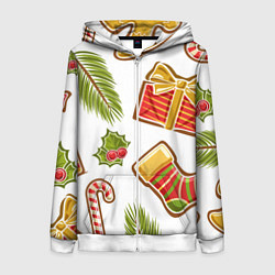 Женская толстовка на молнии Рождественский вайб