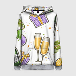 Женская толстовка на молнии Новогодний вайб