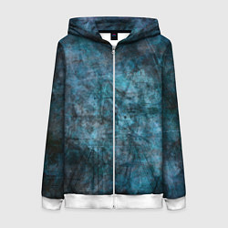 Женская толстовка на молнии Абстракция - dark blue