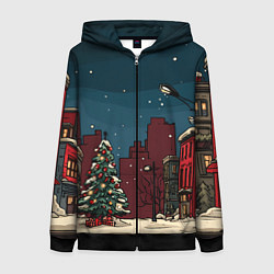 Женская толстовка на молнии Новогодняя ночь