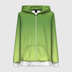 Женская толстовка на молнии Color green yellow