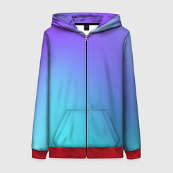 Женская толстовка на молнии Color multi-colored gradient
