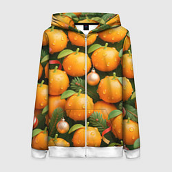 Женская толстовка на молнии Мандариновое настроение