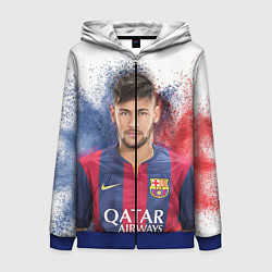 Толстовка на молнии женская Neymar FCB, цвет: 3D-синий