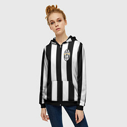 Толстовка на молнии женская Juventus: Tevez, цвет: 3D-черный — фото 2