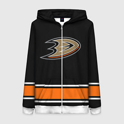 Толстовка на молнии женская Anaheim Ducks Selanne, цвет: 3D-белый