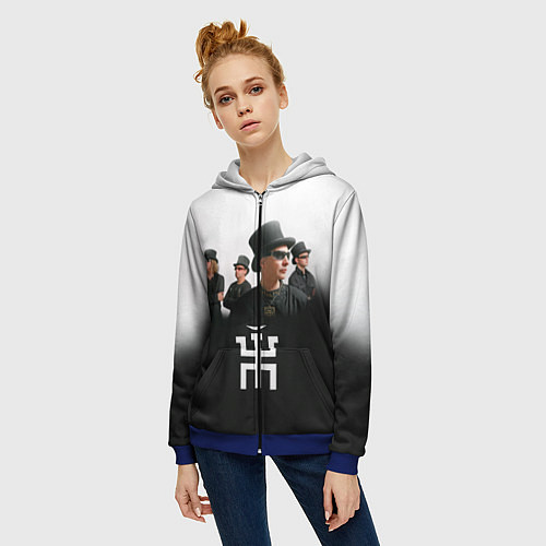 Женская толстовка на молнии Пикник / 3D-Синий – фото 3