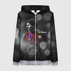 Толстовка на молнии женская Leo Messi, цвет: 3D-меланж