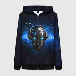 Толстовка на молнии женская Pirate Station: Blue Space, цвет: 3D-черный