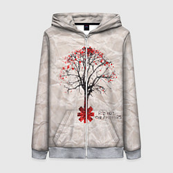 Толстовка на молнии женская RHCP: Red Tree, цвет: 3D-меланж