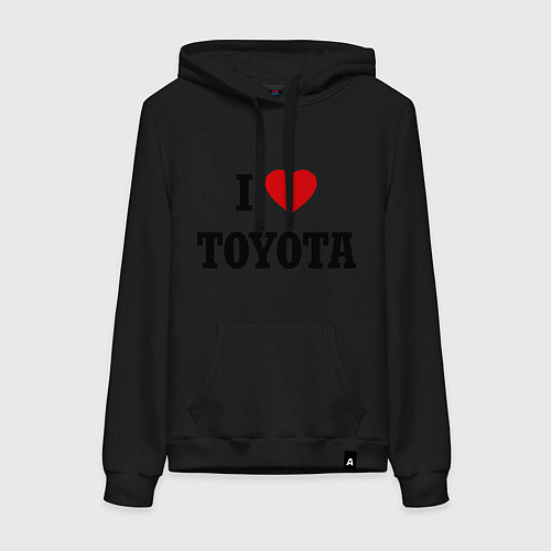 Женская толстовка-худи I love Toyota / Черный – фото 1