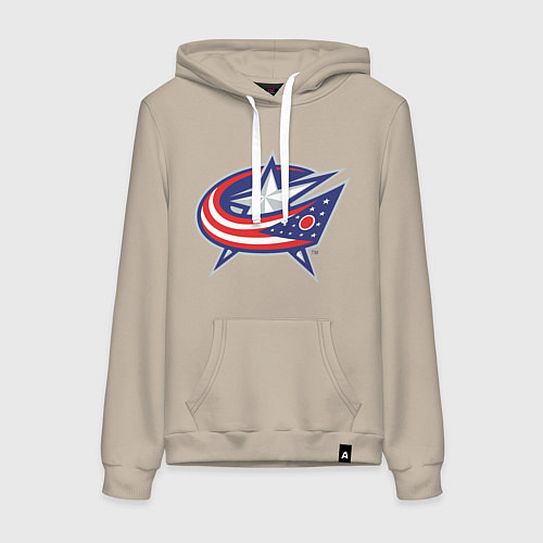 Женская толстовка-худи Columbus Blue Jackets / Миндальный – фото 1