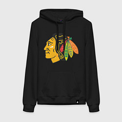 Толстовка-худи хлопковая женская Chicago Blackhawks: Kane, цвет: черный