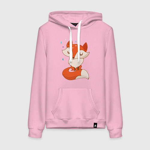 Женская толстовка-худи Лисичка / Светло-розовый – фото 1