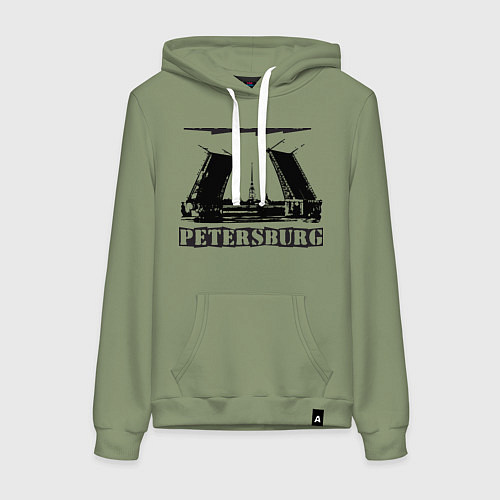 Женская толстовка-худи Санкт-Петербург / Авокадо – фото 1