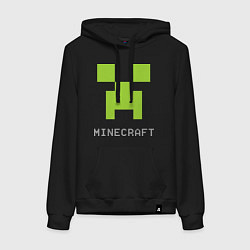 Женская толстовка-худи Minecraft logo grey