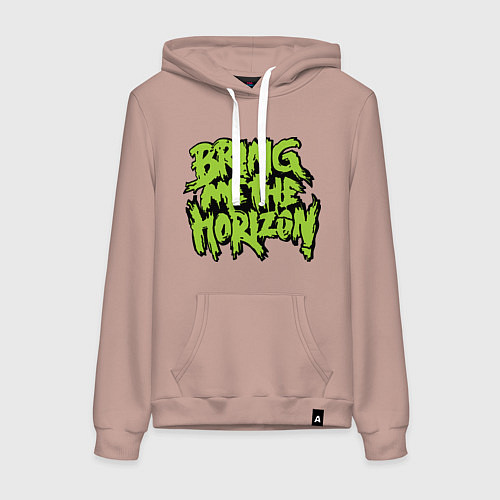 Женская толстовка-худи Bring me the horizon / Пыльно-розовый – фото 1