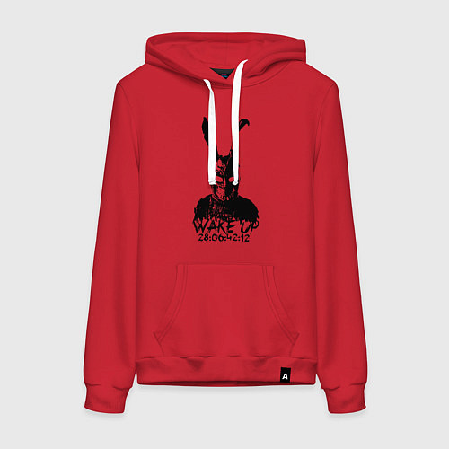 Женская толстовка-худи Wake Up 28:06:42:12 / Красный – фото 1