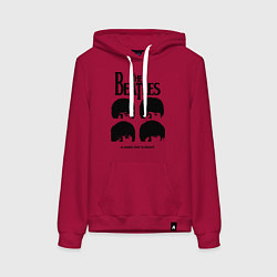 Толстовка-худи хлопковая женская A Hard Days Night, цвет: маджента